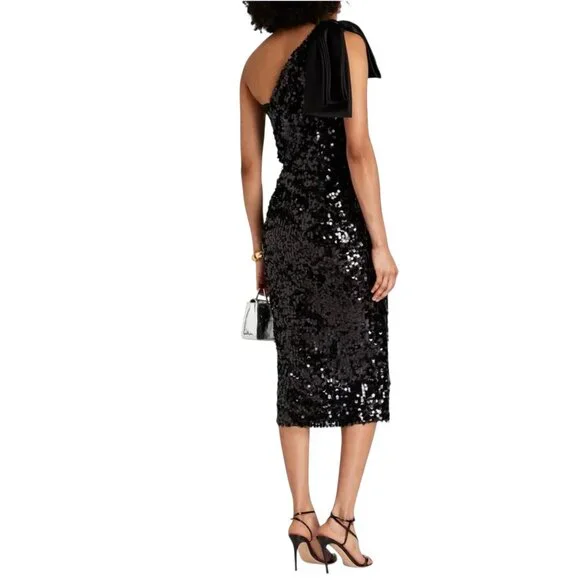 Dolce & GabbanaFollow Bow-Embellished Sequin Dress Size 44 IT, M US NEW